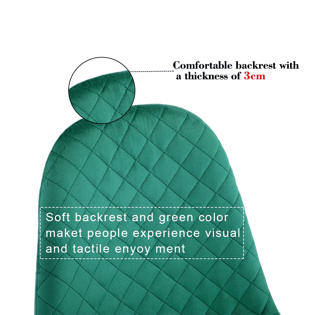 Dining Chairs Set of 4 Velvet/Green AWS024UK | LEUKHOUSE