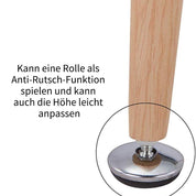 Esstisch aus Glas Rechteckiger Moderner Esstisch Küchentisch mit Metallbeine für Wohnzimmer Esszimmer Büro, Natur DE | LEUKHOUSE