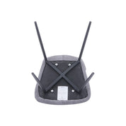 4er Set Küchenstühle Esszimmerstuhl Polsterstuhl Moderner Eleganter Wohnzimmer Stoff Stuhl mit Schwarze Beine，Grau DE | LEUKHOUSE