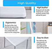 Esszimmerstühle 4er Set Weiße Moderner Eleganter Wohnzimmerstuhl Bürostühle Küchenstühle mit Verchromte Beine Weiß DE | LEUKHOUSE