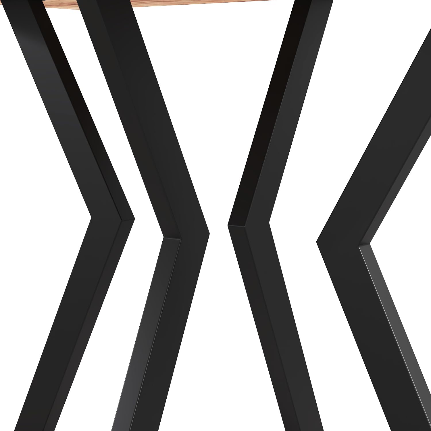 Esstisch Holz, Küchentisch 110x70cm, Holztisch Rechteckiger für Küche Esszimmertisch Tich mit Metallbeinen Wohnzimmer oder Büro DE | LEUKHOUSE