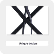 Esstisch Glas Küchentisch Glastisch Wohnzimmertisch mit Schwarze Beine Moderner Stil Rechteckiger Tisch für Büro Küche 110cm DE | LEUKHOUSE