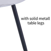 Rechteckiger Esstisch aus Glas Moderner Marmor Küchentisch mit Metallbeinen für Esszimmer Wohnzimmer, Weiß DE | LEUKHOUSE