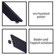 Esstisch Rund Glas Moderner Küchentisch Design Glastisch Esszimmertische für Esszimmer Wohnzimmer 4-6 Personen, 90cm, Schwarz DE | LEUKHOUSE