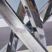 Esstisch Rund Glas Moderner Küchentisch Runder Glastisch Esszimmertische für Esszimmer Wohnzimmer Küche, 90 cm, Silber DE | LEUKHOUSE