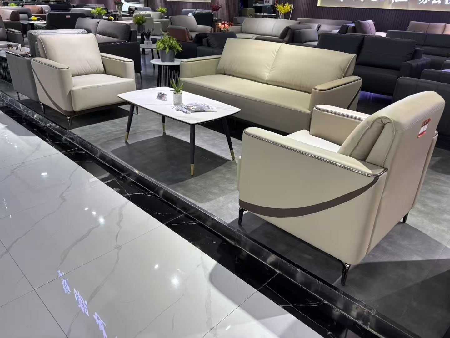 Sofa Set Eco Leather (3+1+1) LKL032SFXC | LEUKHOME