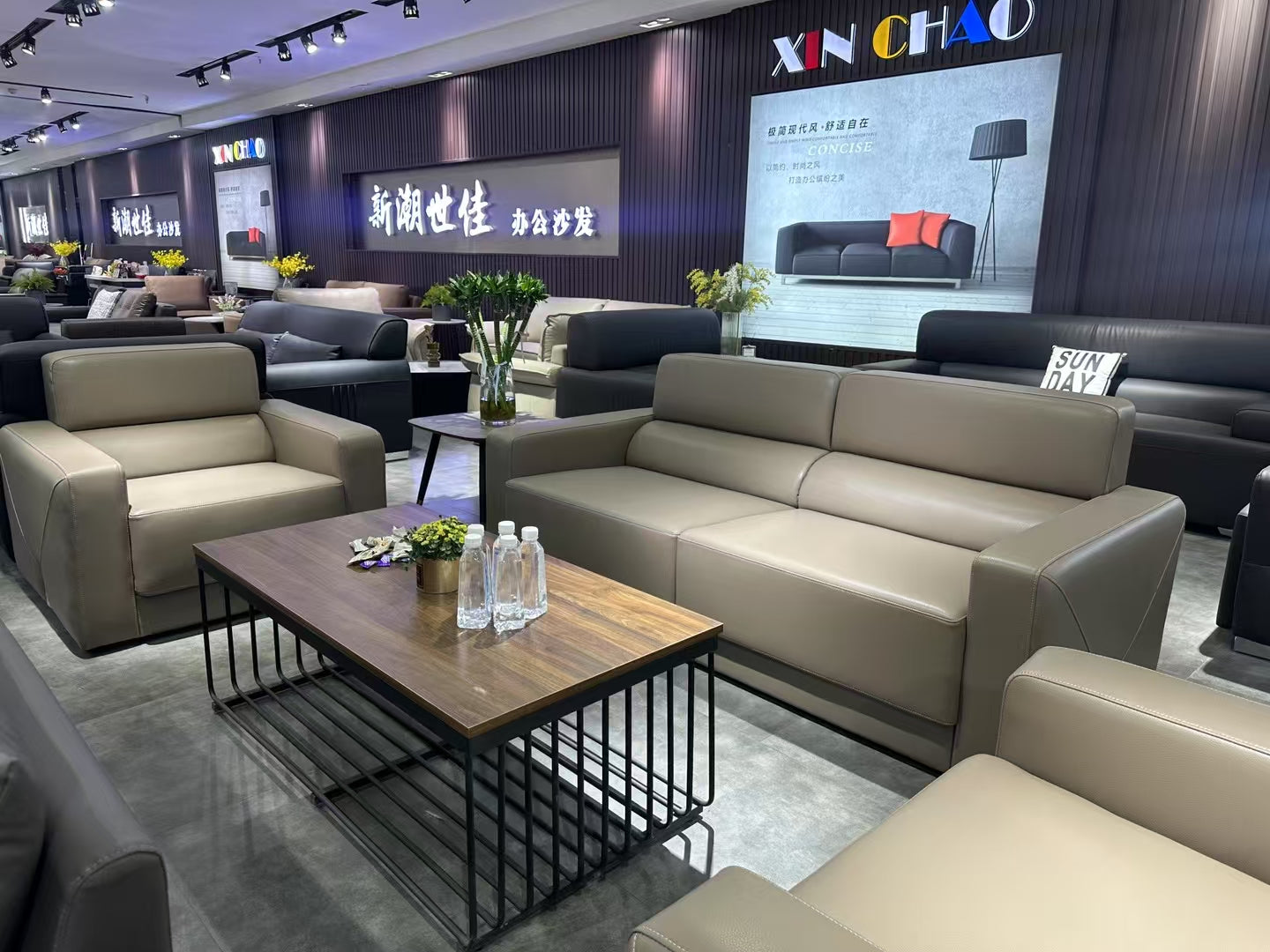 Sofa Set Eco Leather (3+1+1) LKL042SFXC | LEUKHOME