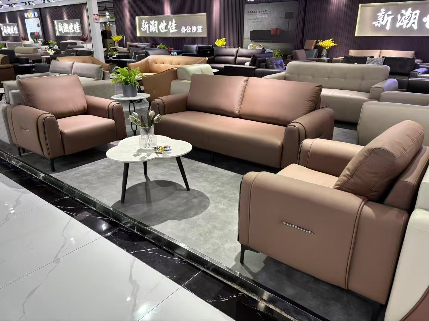 Sofa Set Eco Leather (3+1+1) LKL043SFXC | LEUKHOME