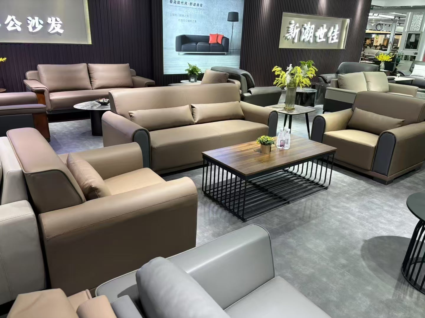 Sofa Set Eco Leather (3+1+1) LKL038SFXC | LEUKHOME