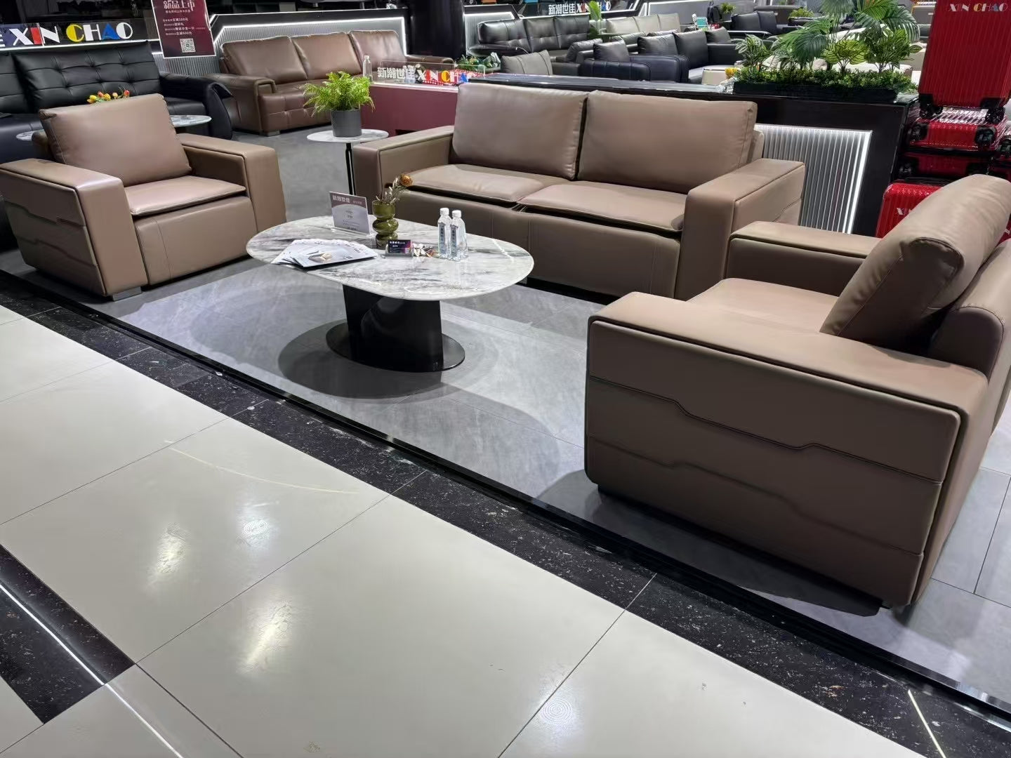 Sofa Set Eco Leather (3+1+1) LKL046SFXC | LEUKHOME