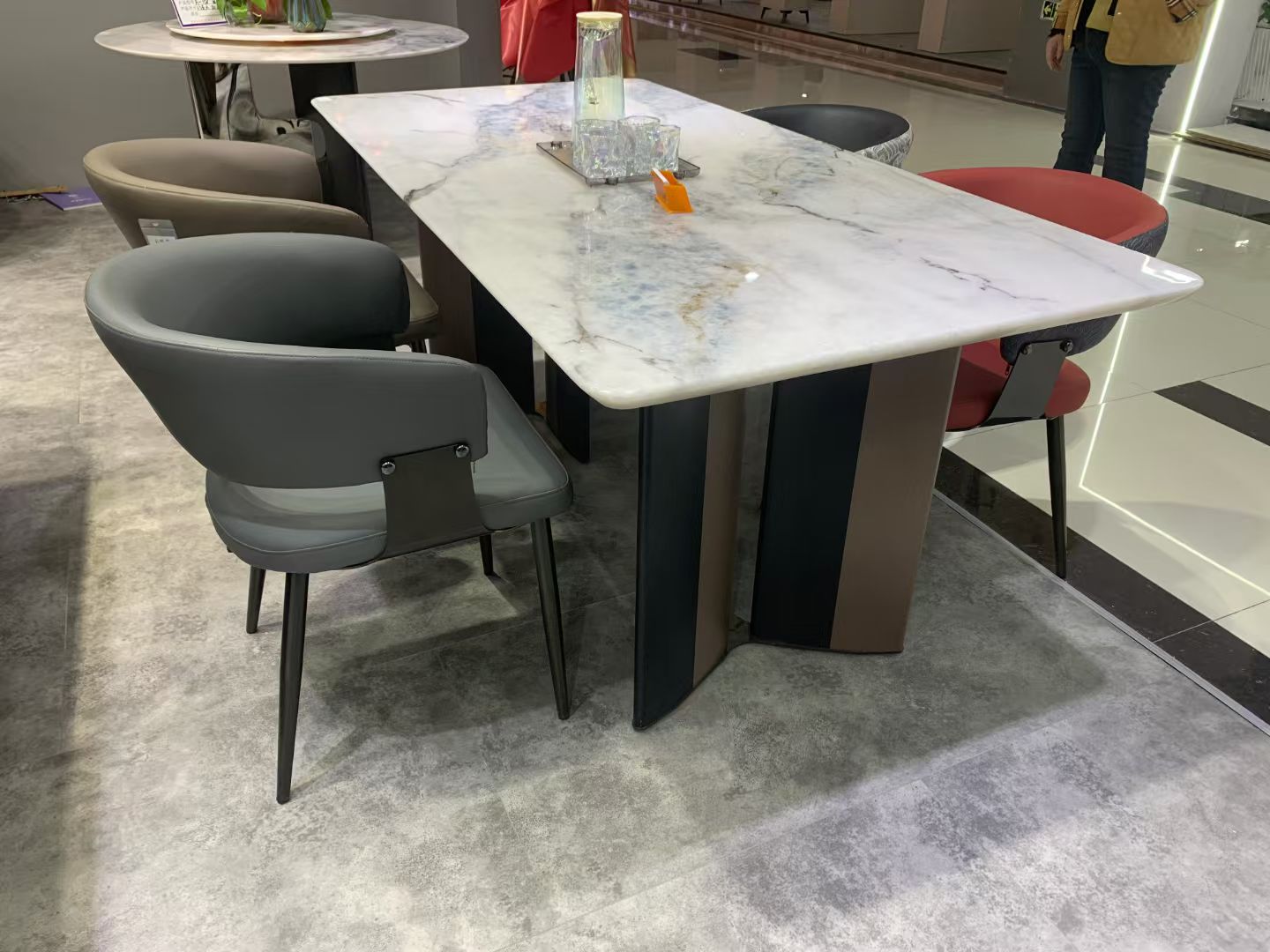 Dining Table Super Crystal Stainless Steel LKD067DTYX | LEUKHOME