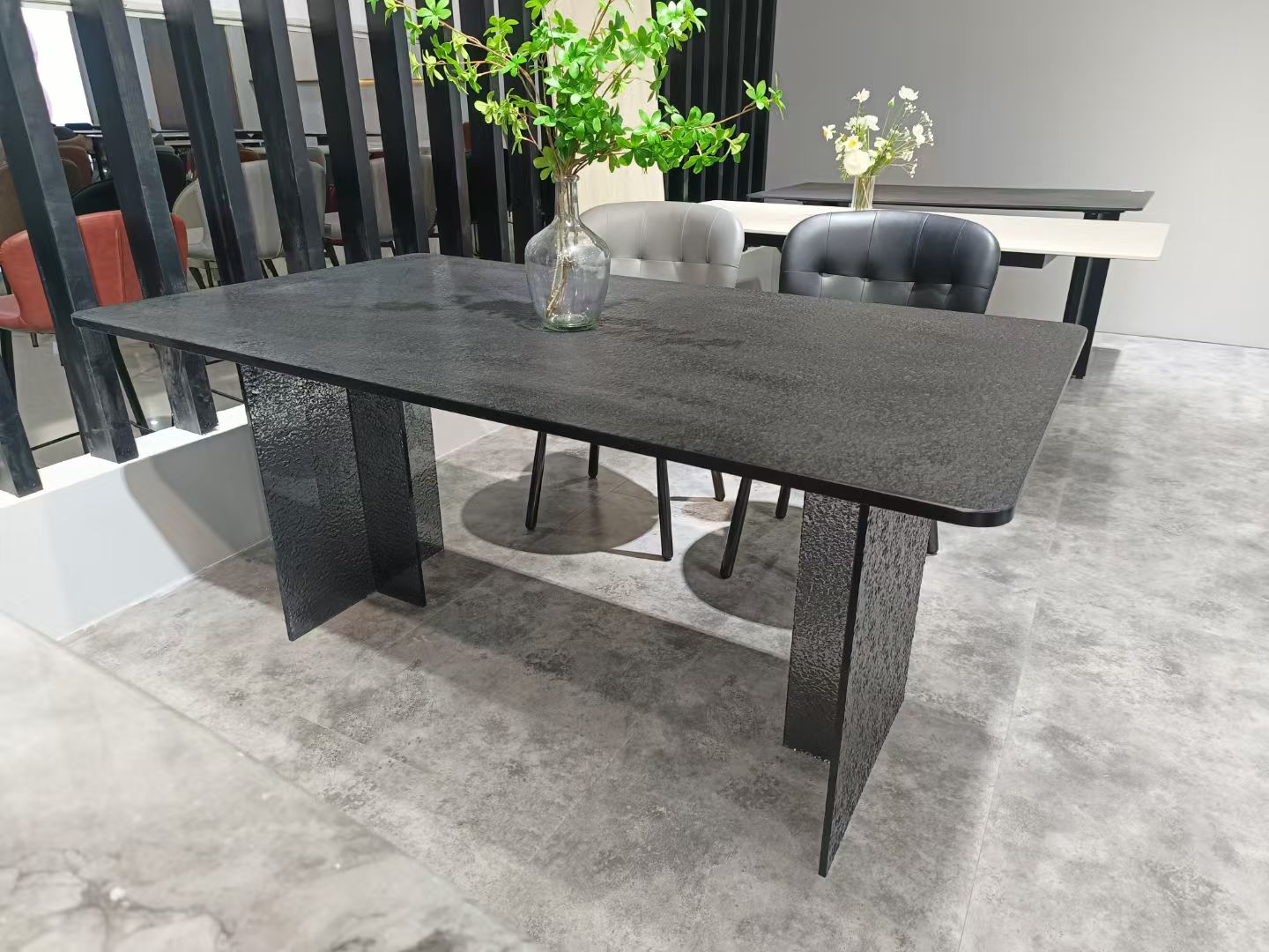Dining Table Sintered Stone Acrylic LKD057DTYX | LEUKHOME