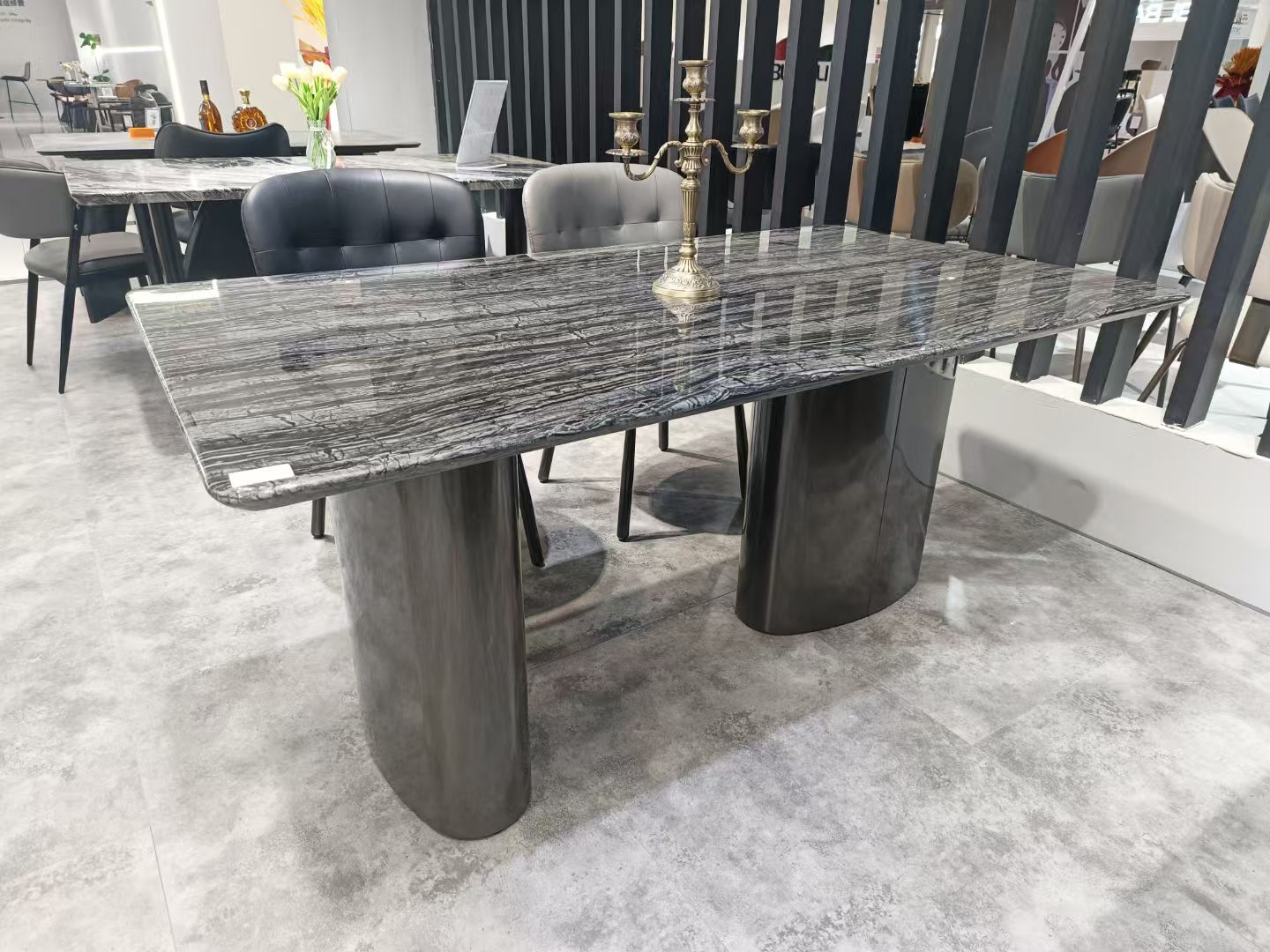 Dining Table Super Crystal Stainless Steel LKD058DTYX | LEUKHOME