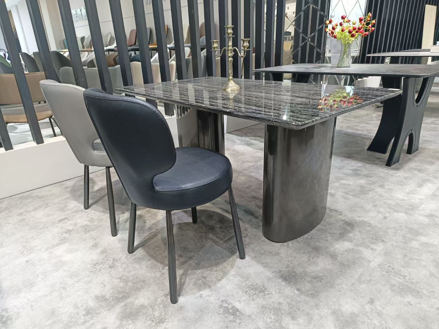 Dining Table Super Crystal Stainless Steel LKD058DTYX | LEUKHOME