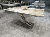 Dining Table Super Crystal Stainless Steel LKD060DTYX | LEUKHOME