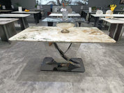 Dining Table Super Crystal Stainless Steel LKD060DTYX | LEUKHOME