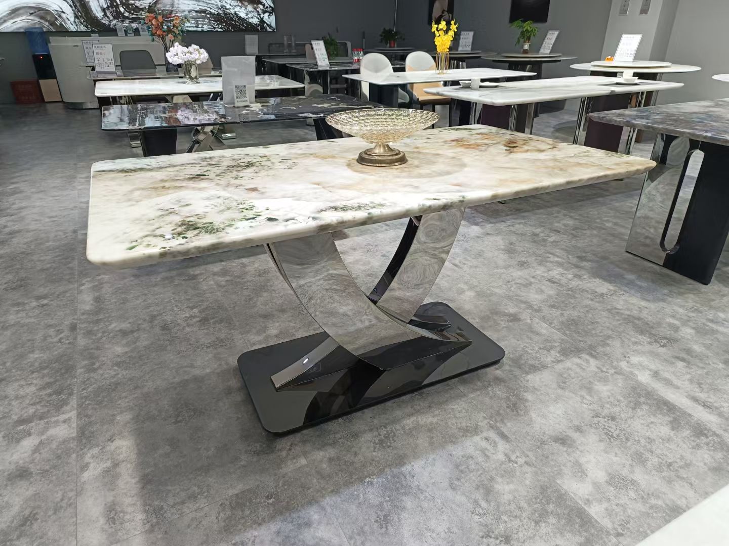 Dining Table Super Crystal Stainless Steel LKD060DTYX | LEUKHOME