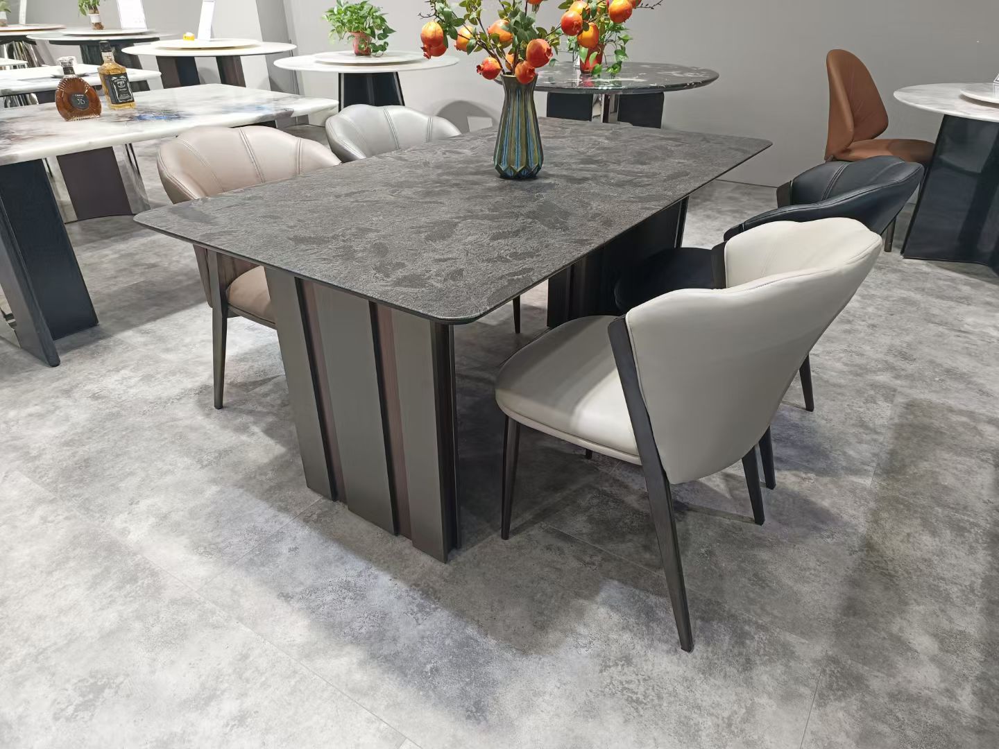 Dining Table Night Rose Stainless Steel LKD061DTYX | LEUKHOME