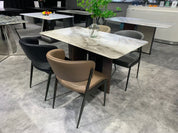 Dining Table Super Crystal Stainless Steel LKD062DTYX | LEUKHOME