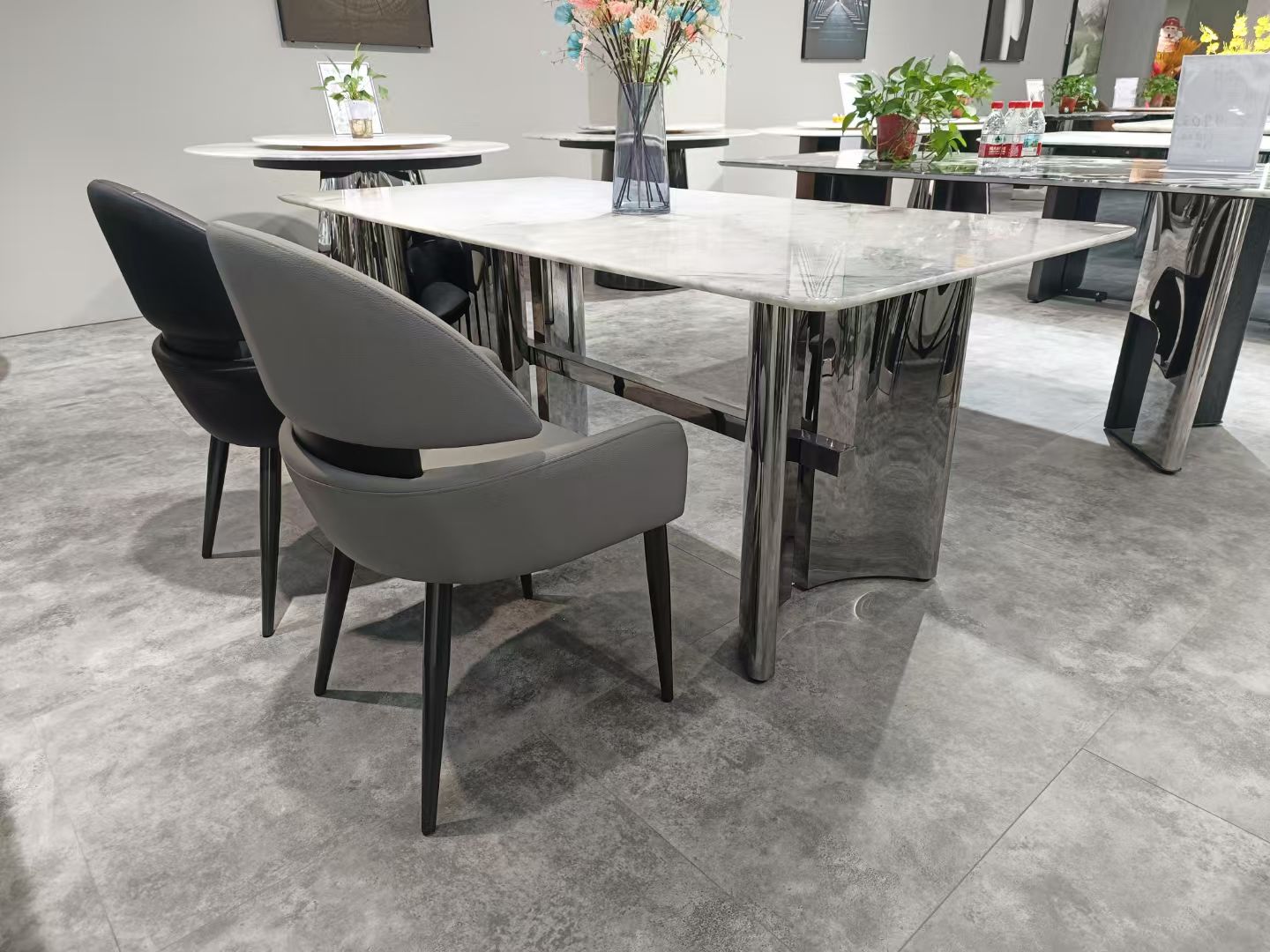 Dining Table Super Crystal Stainless Steel LKD068DTYX | LEUKHOME