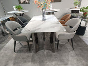 Dining Table Super Crystal Stainless Steel LKD068DTYX | LEUKHOME