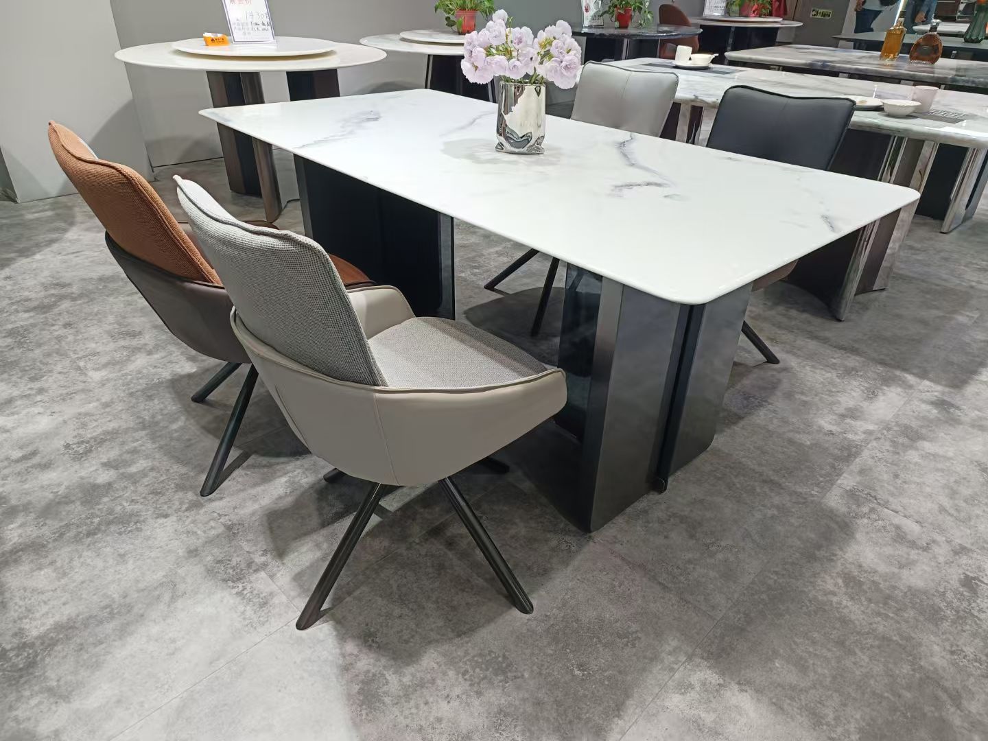 Dining Table Super Crystal Stainless Steel LKD075DTYX | LEUKHOME