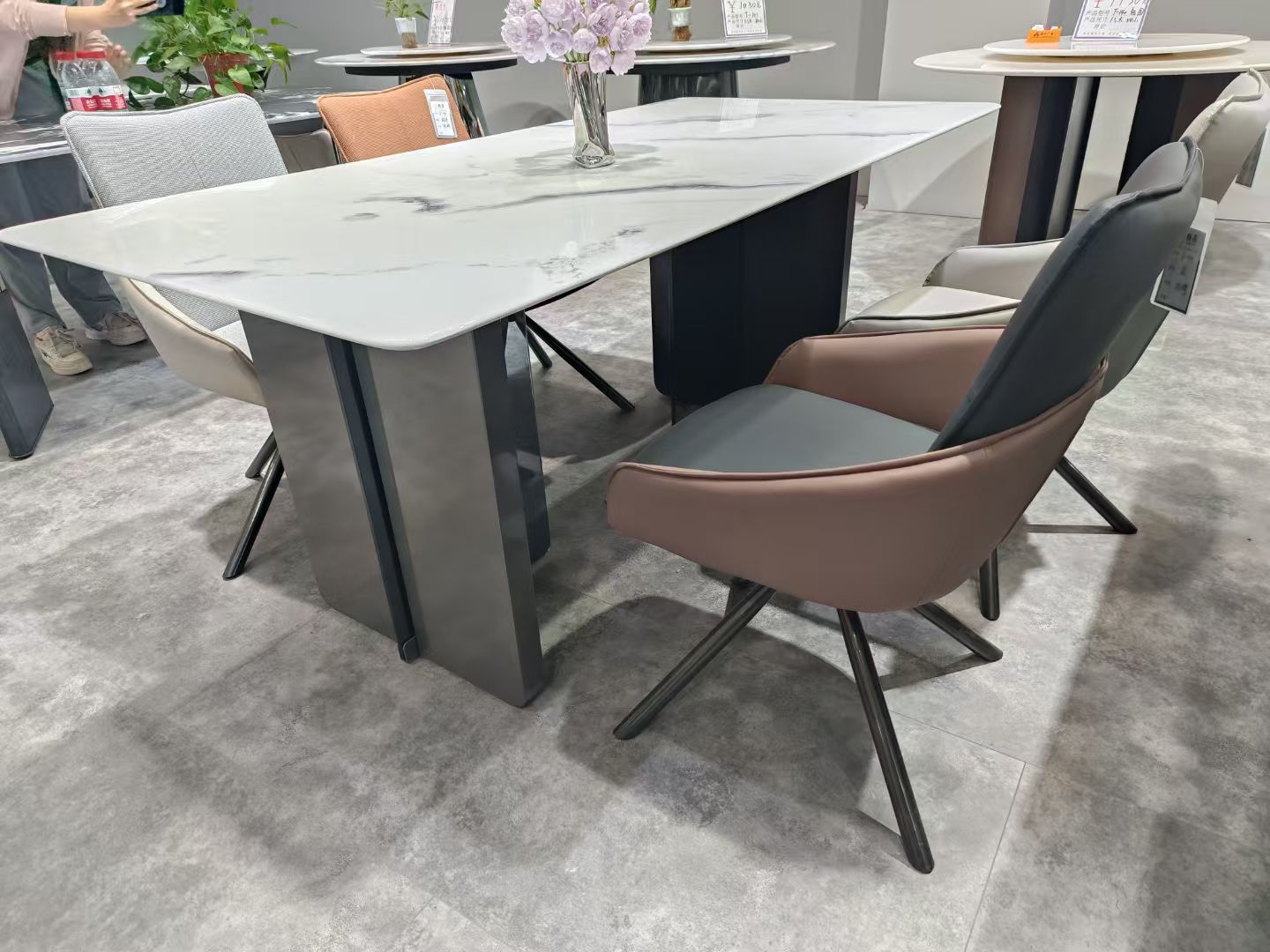 Dining Table Super Crystal Stainless Steel LKD075DTYX | LEUKHOME