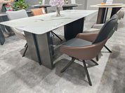 Dining Table Super Crystal Stainless Steel LKD075DTYX | LEUKHOME