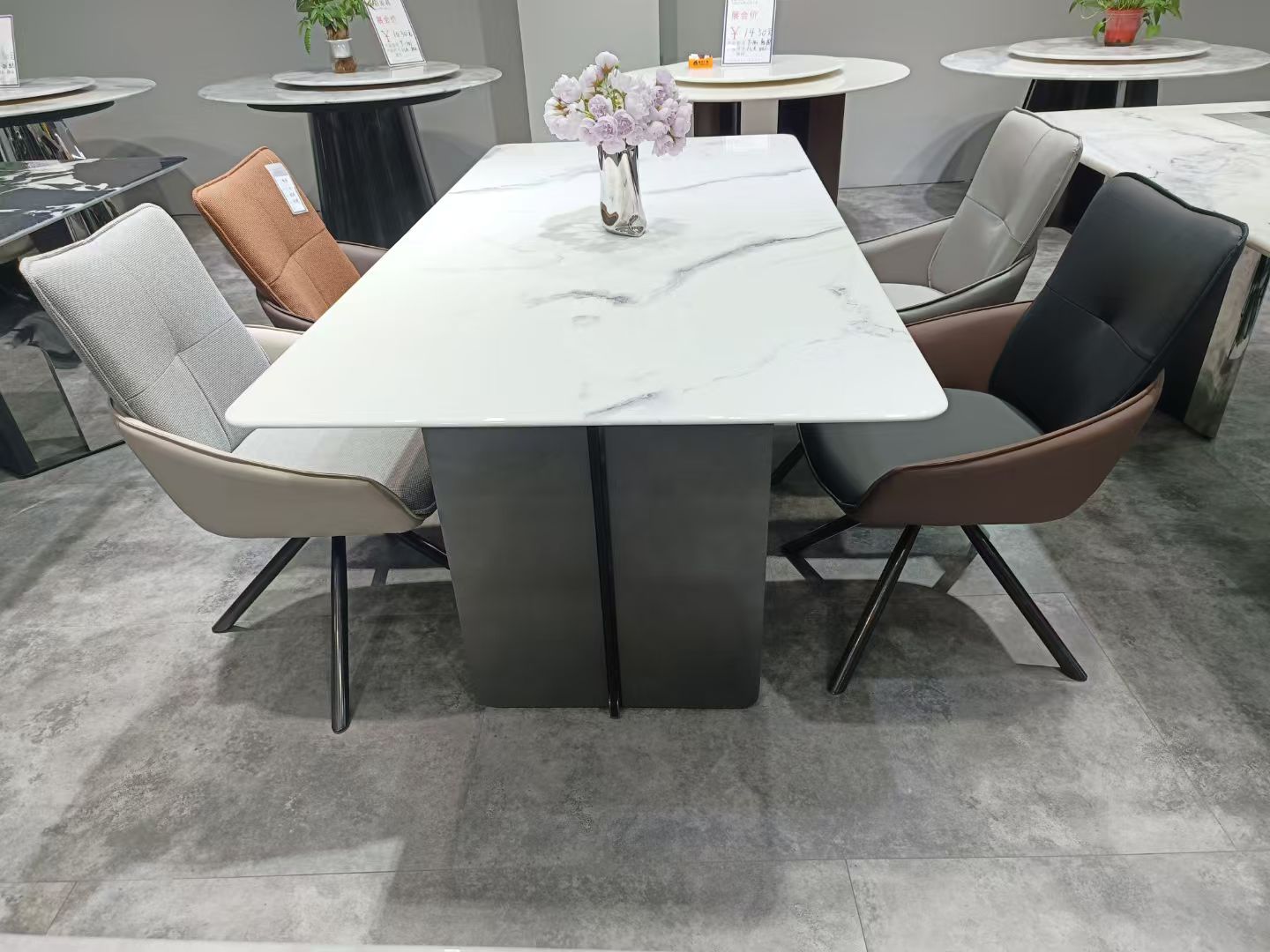 Dining Table Super Crystal Stainless Steel LKD075DTYX | LEUKHOME