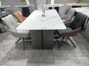 Dining Table Super Crystal Stainless Steel LKD075DTYX | LEUKHOME