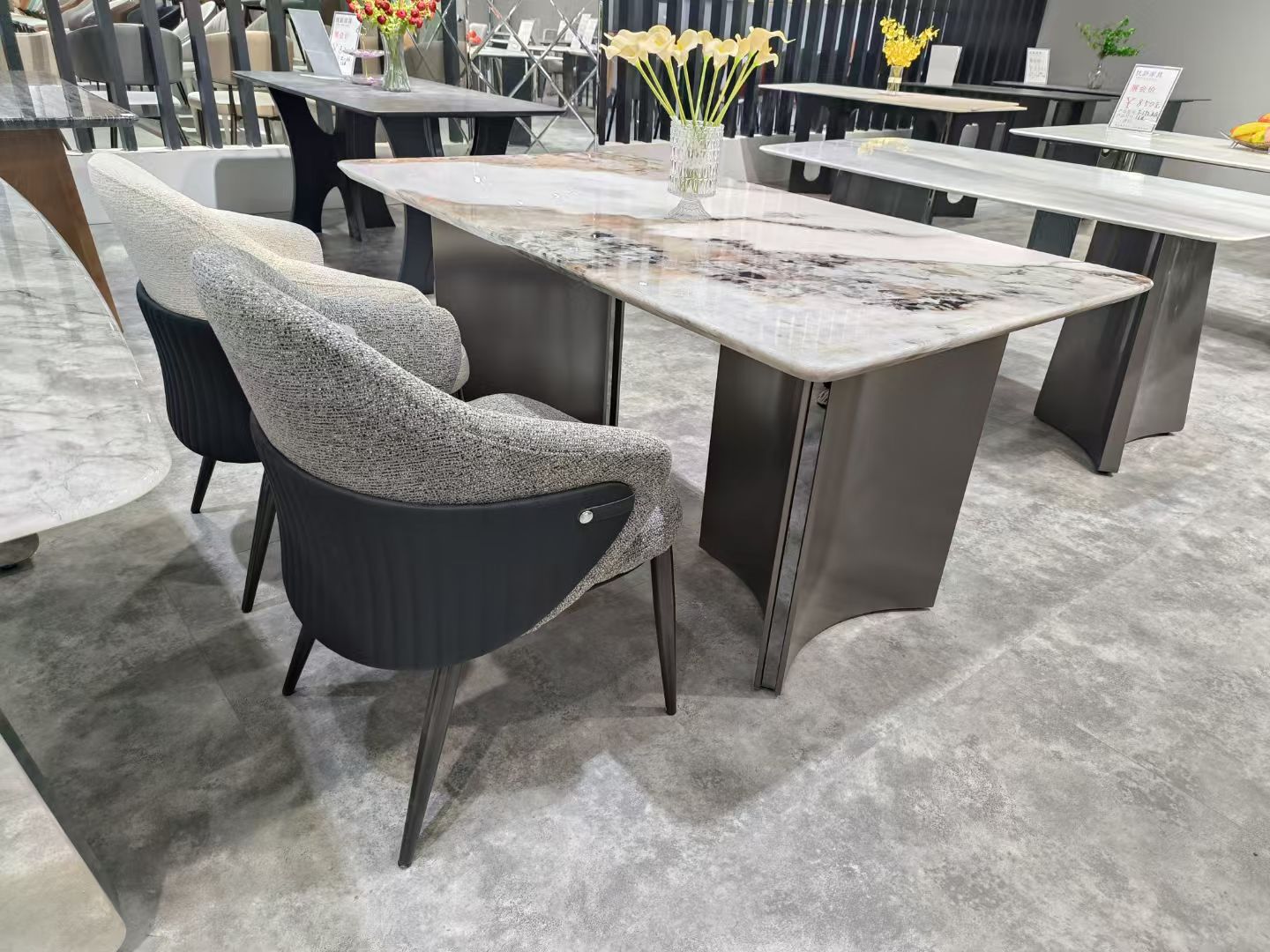 Dining Table Super Crystal Stainless Steel LKD076DTYX | LEUKHOME