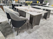 Dining Table Super Crystal Stainless Steel LKD076DTYX | LEUKHOME