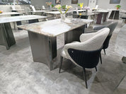 Dining Table Super Crystal Stainless Steel LKD076DTYX | LEUKHOME