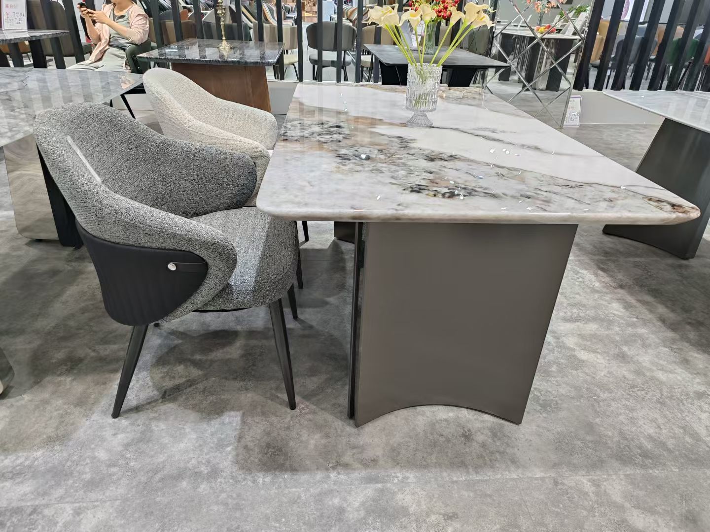 Dining Table Super Crystal Stainless Steel LKD076DTYX | LEUKHOME