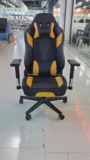 Gaming Chair Yellow Adjustable Height (1 Chair) LKG005GCYN | LEUKHOME