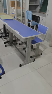 Double Desk and Chair, 1 Set (1 Table+2 Chairs) LKS103DKTSL | LEUKHOME