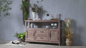 Solid Wood Retro Sideboard Storage | LEUKHOME