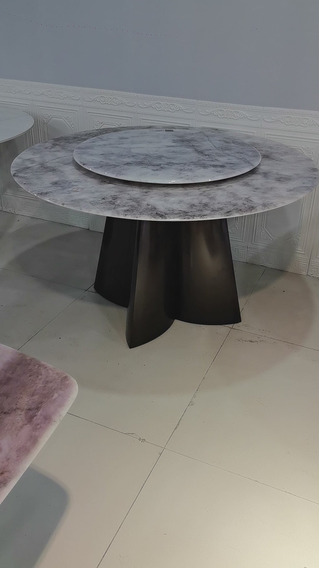Dining Table Super Crystal Stainless Steel LKD114DTHX | LEUKHOME