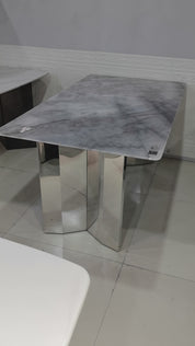Dining Table Super Crystal Stainless Steel LKD111DTHX | LEUKHOME