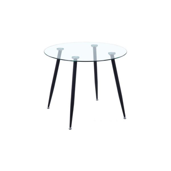 Round Glass Dining Table.