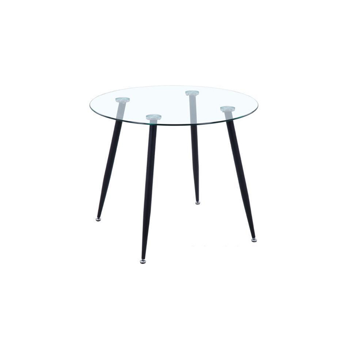 Round Glass Dining Table.