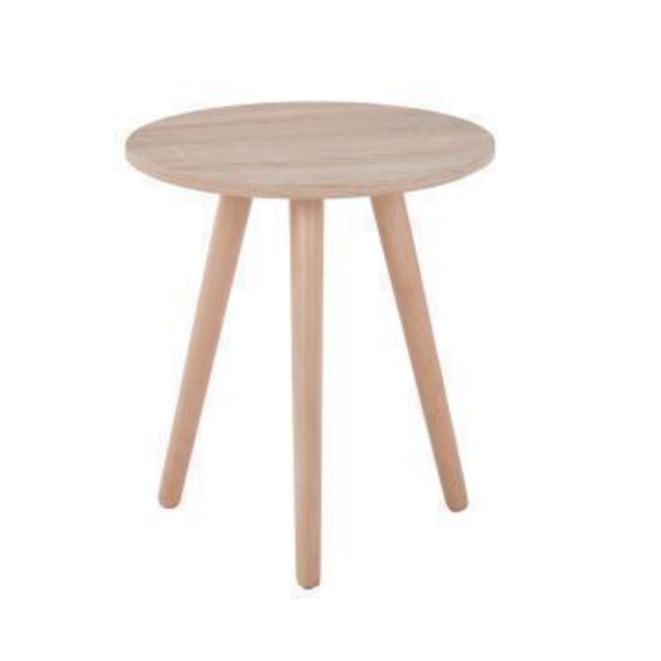 Wooden Round Side Table - Lightweight Aesthetics | LEUKHOME