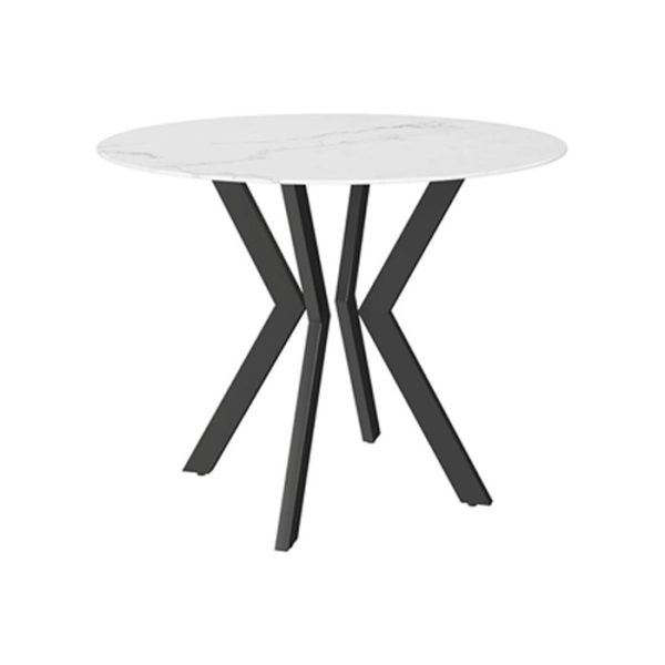 Round Glass Dining Table. Unique Geometric Design | LEUKHOME
