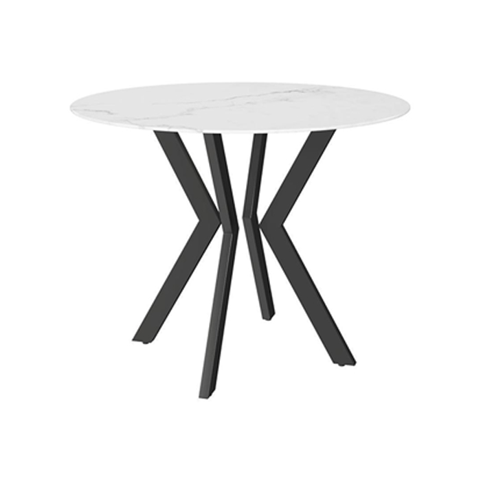 Round Glass Dining Table. Unique Geometric Design | LEUKHOME
