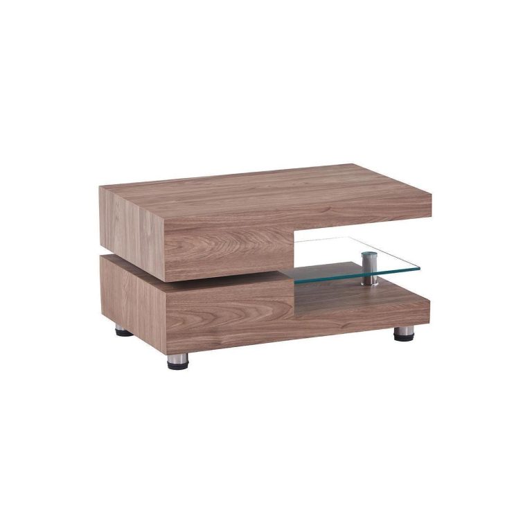 Rectangle Coffee Table with Split - level Geometry | LEUKHOME