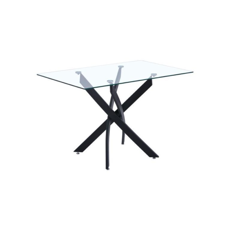 110cm Rectangular Glass Dining Table