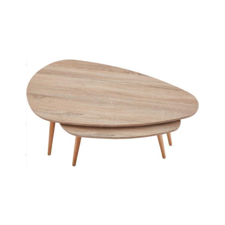 Oval Wooden Coffee Table