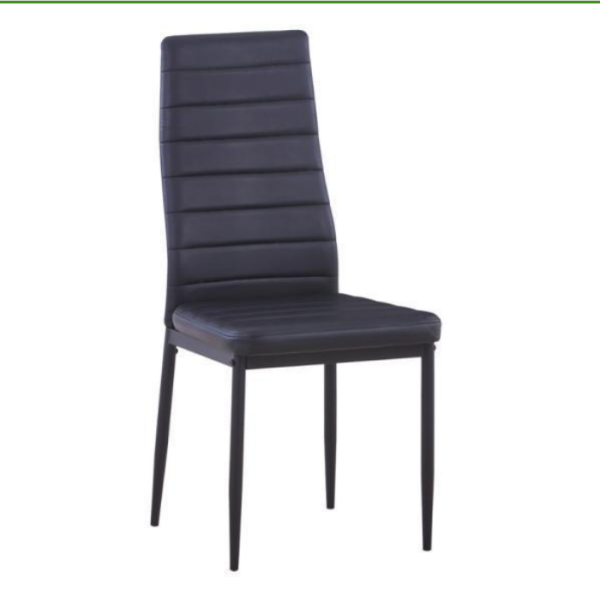 Black PU dining chair set of 4