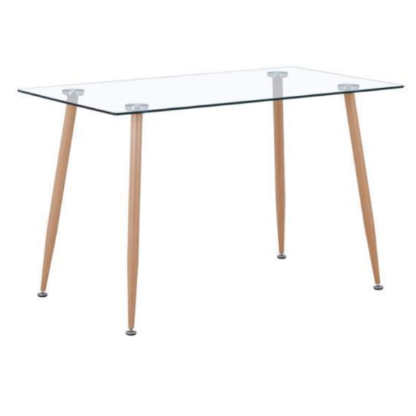 Modern Rectangular Glass Dining Table