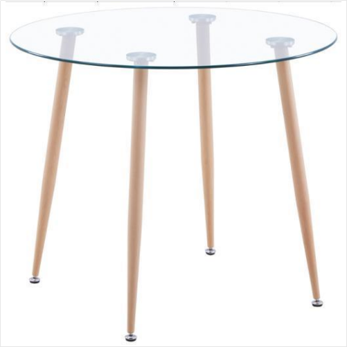 Round Glass Dining Table Modern Style Coffee Table